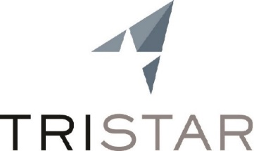 The image shows a logo with the word 'TRISTAR' prominently displayed, accompanied by a stylized letter 'T' and a star graphic.